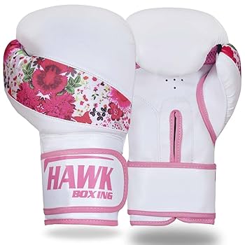 Hawk Pink Boxing Gloves Ladies Women's Flowers Girls Leather